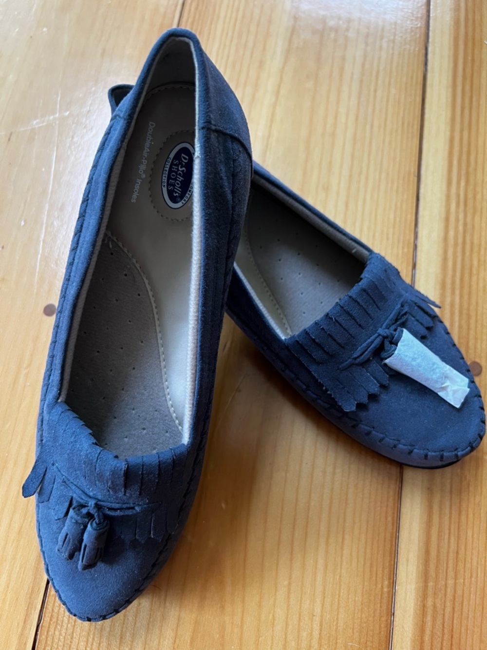 NEW Dr Scholls Blue Fabric Loafers With Tassels. SZ 9 M